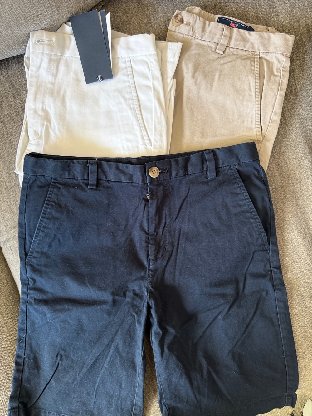 Vineyard Vines Navy, White & Khaki Chino Shorts Trio